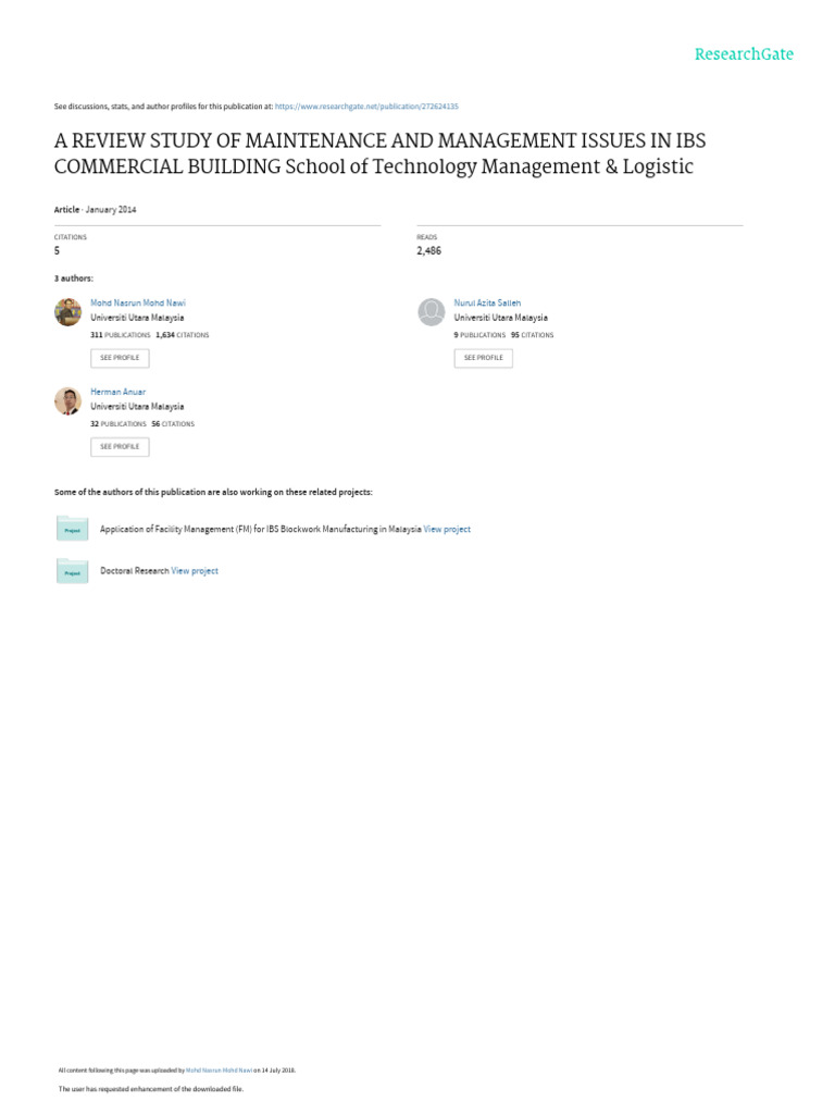 IBS Commercial Building Management Issues | PDF