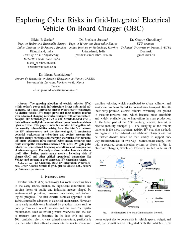Cybersecurity Risks in EV Charging Systems | PDF | Electric Vehicle ...