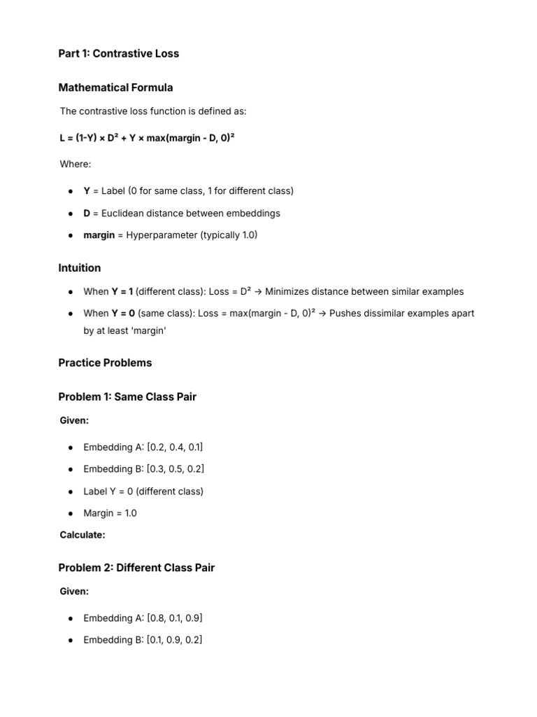 Contrastive and Triplet Loss Explained | PDF