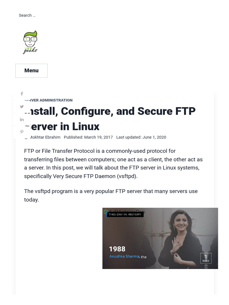 Secure FTP Server Setup in Linux | PDF | File Transfer Protocol | Port ...