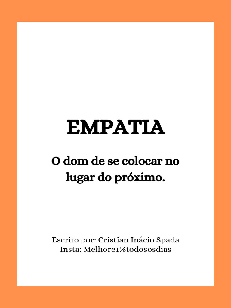 A Importância da Empatia na Vida | PDF | Empatia | Pensamento