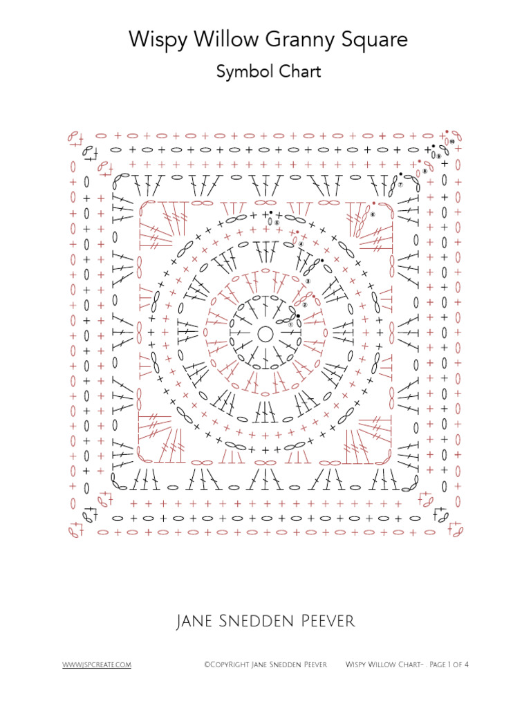 Wispy Willow Granny Square Chart | PDF
