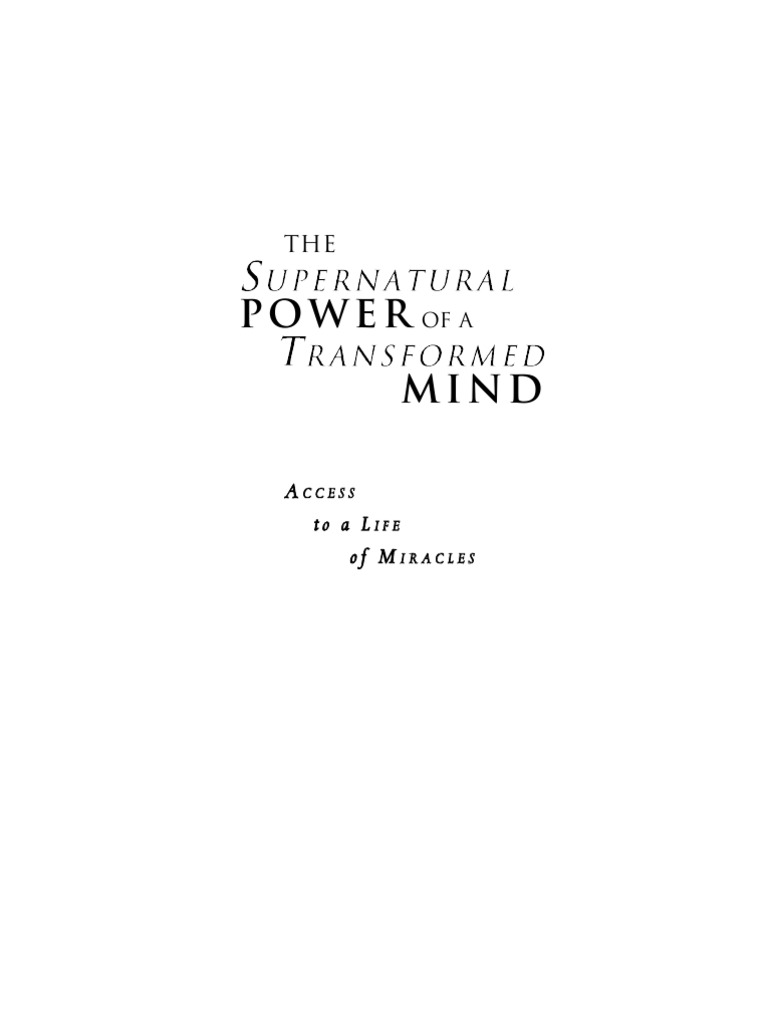 Supernatural Power of A Transformed Mind - Text | PDF | Nature