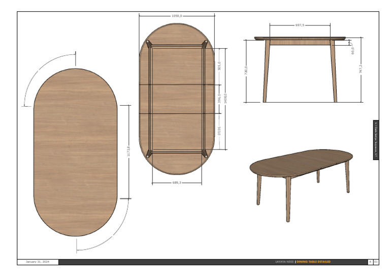 Dining Table Detailed | PDF
