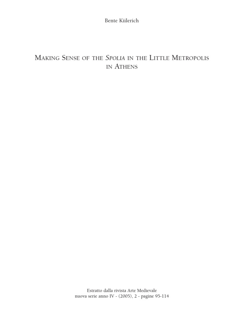 Spolia Analysis of Athens' Little Metropolis | PDF