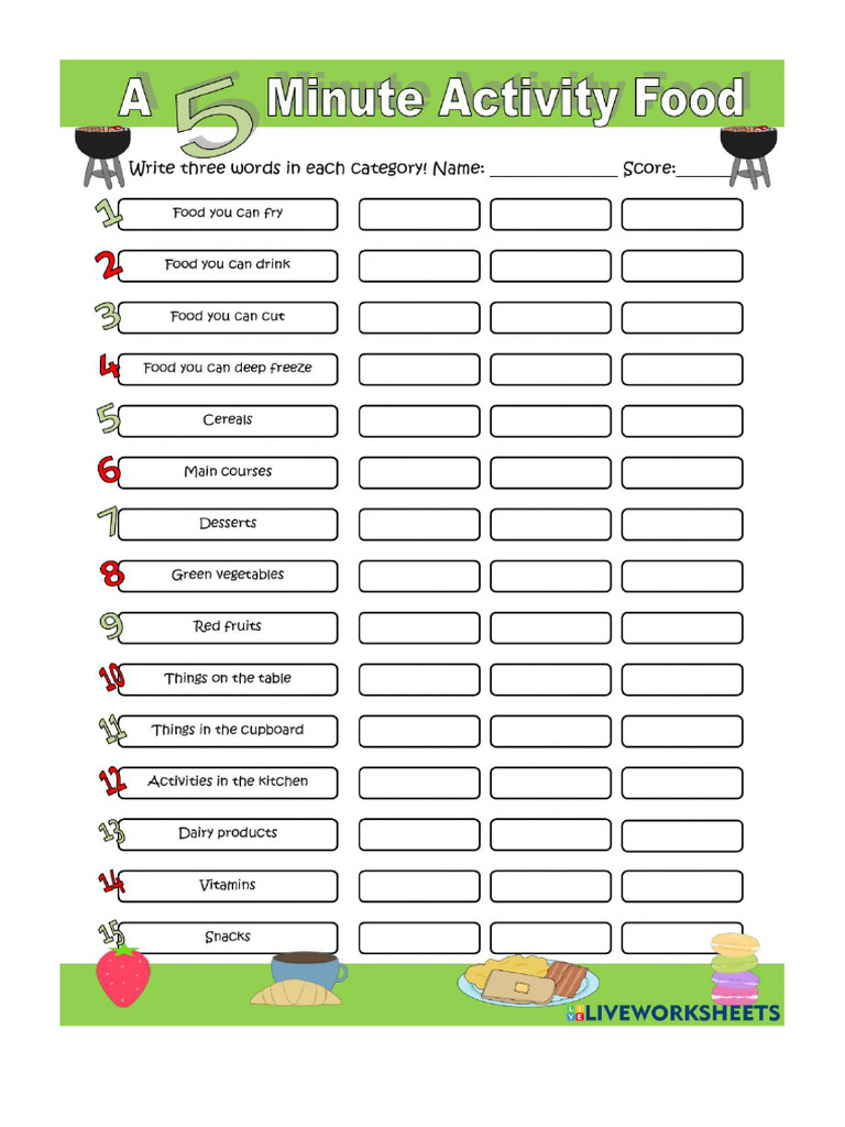 A Five Minute Activity 1 | PDF