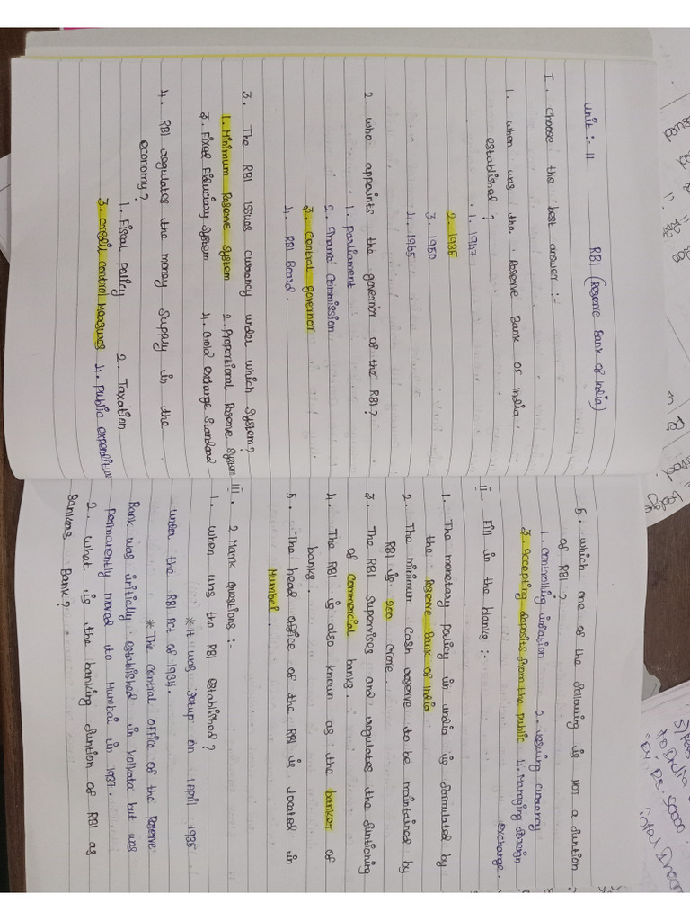 Banking Assignment - 2 (RBI) | PDF