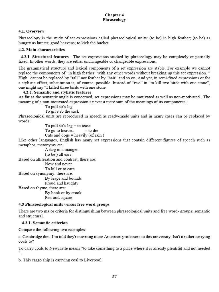 CHƯƠNG 4 | PDF | Word | Semantics