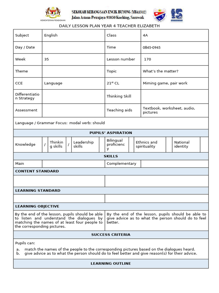 Year 4 English Lesson Plans Overview | PDF | Lesson Plan | English Language