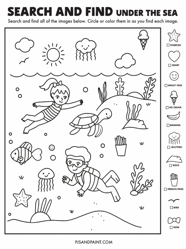 Search and Find Under The Sea | PDF