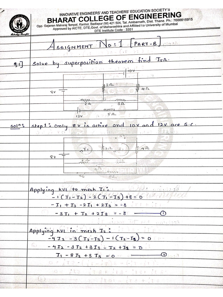 Beee Assignment 1 Part-B | PDF
