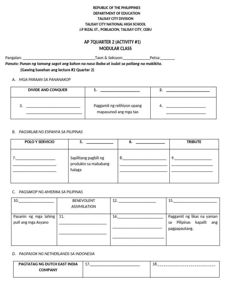 Ap7 Activity 1 Modular | PDF