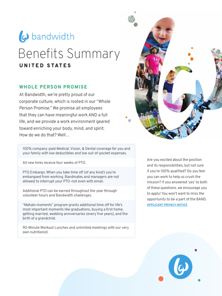 Bandwidth Employee Benefits Overview | PDF | Government Finances ...