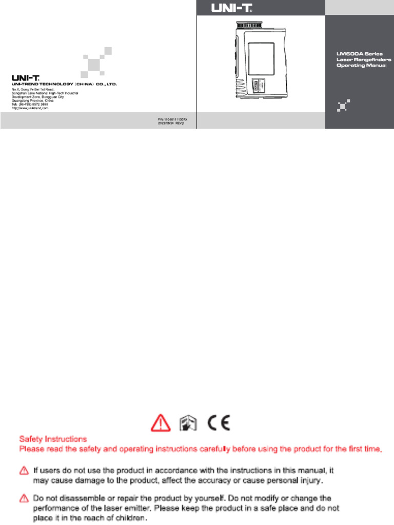 LM600A Series User Manual | PDF