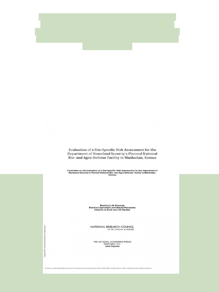 Evaluation of a Site Specific Risk Assessment for the Department of ...