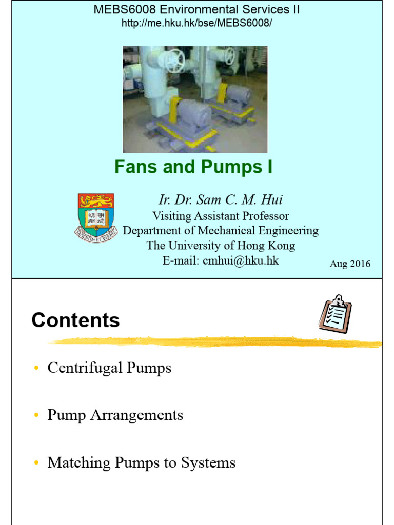 Mebs6008 1617 03 Pumps PDF | PDF | Pump | Continuum Mechanics