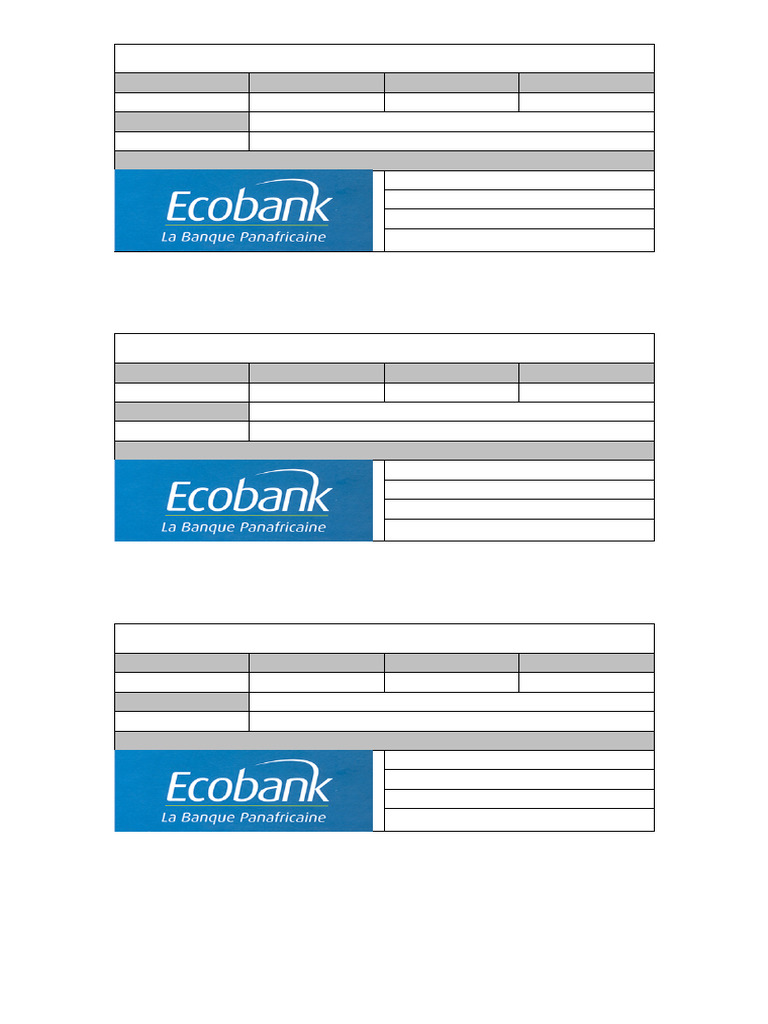 RIB d'Ecobank Côte d'Ivoire - MIT Global Solutions | PDF