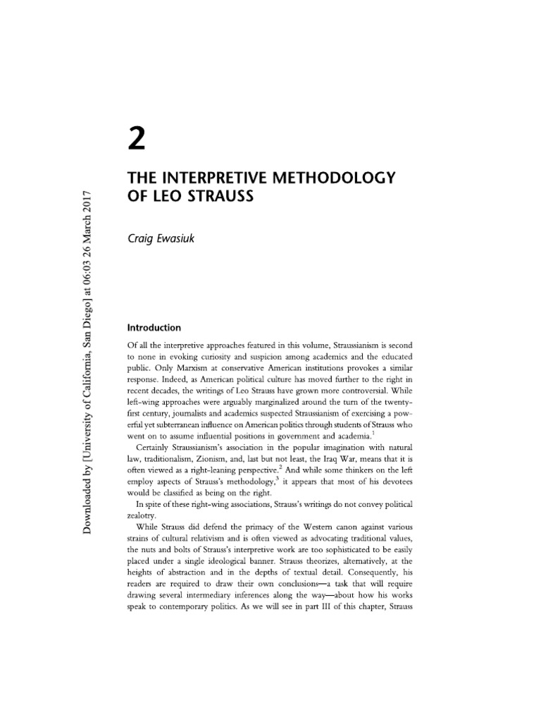 Straussian Interpretation | PDF