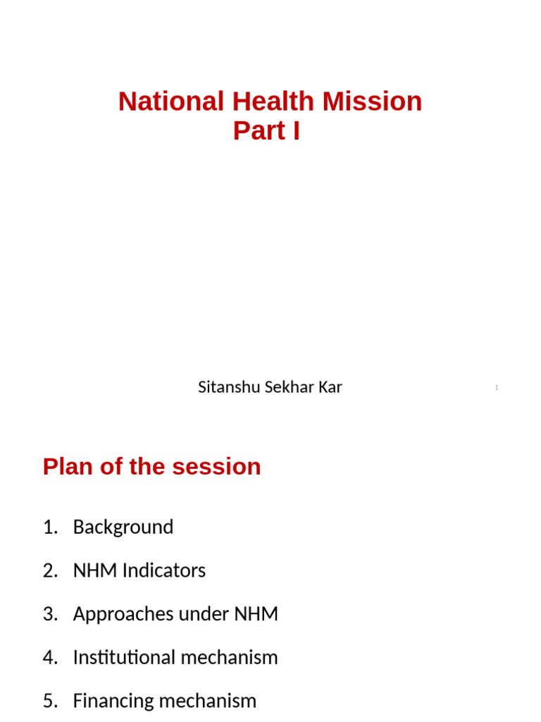 National Health Mission Overview and Goals | PDF | Health Care | Economies