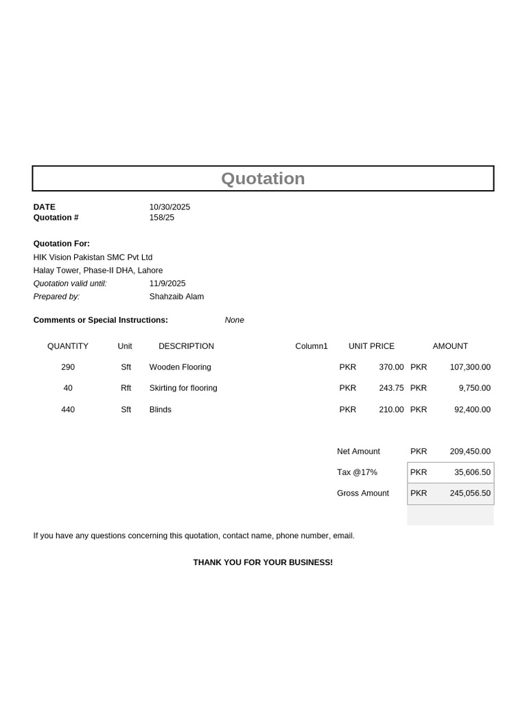 Price Quotation With Tax Calculation1 | PDF