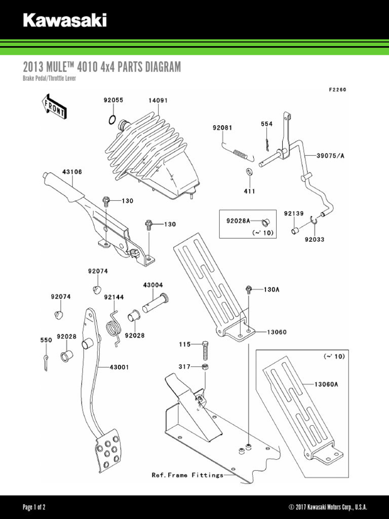 2013 MULE 4010 4x4 Parts Diagram | PDF