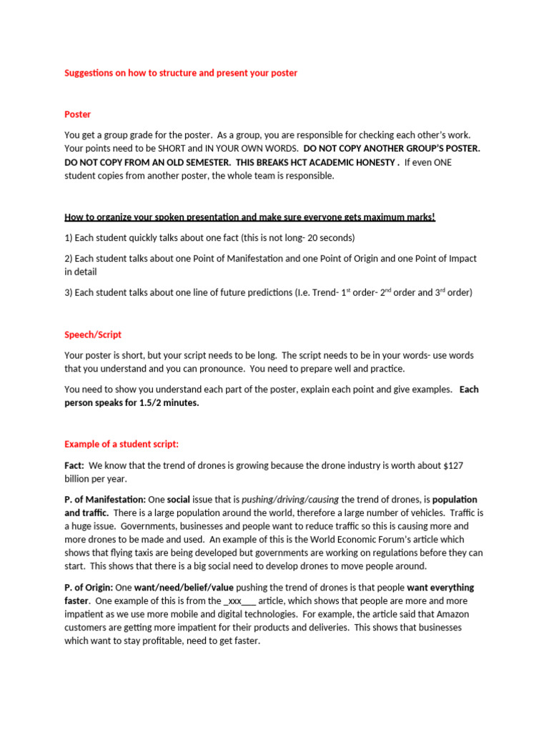 Suggestions On How To Structure and Present Your Poster | PDF