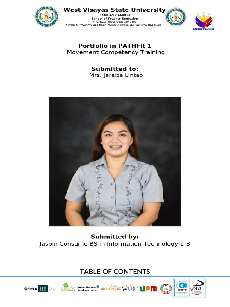PATHFit 1 Portfolio - WVSU Janiuay | PDF