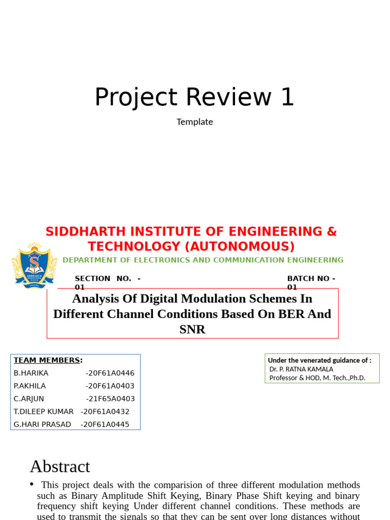 Batch-01 PPT-1 | PDF | Signal To Noise Ratio | Telecommunications ...