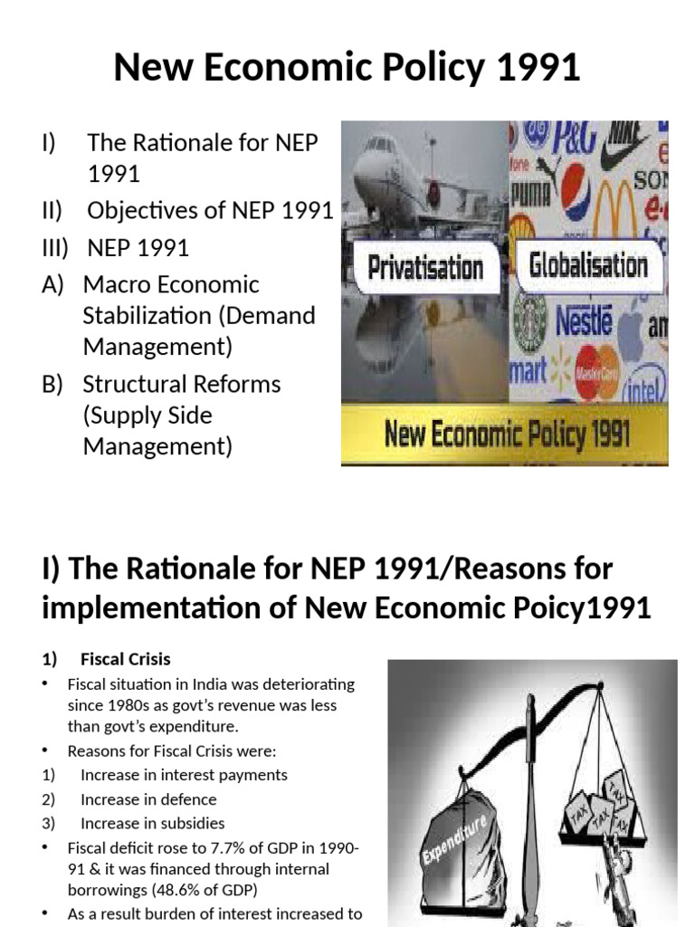 New Economic Policy 1991 | PDF | Fiscal Policy | Macroeconomics