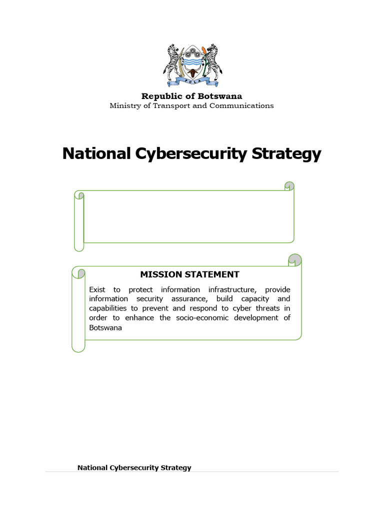 Botswana National Cybersecurity Strategy | PDF | Computer Security ...