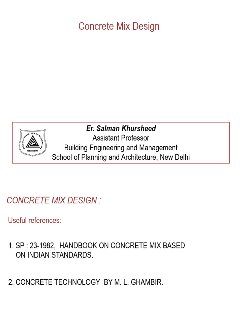 Concrete Mix Design Methods Explained | PDF | Concrete | Construction ...