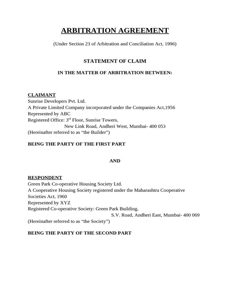 ARBITRATION AGREEMENT | PDF | Business Law | Private Law