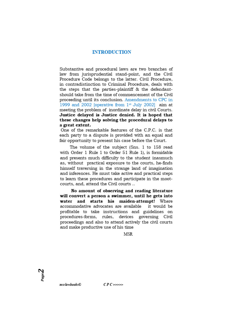 Substantive and Procedural Laws | PDF