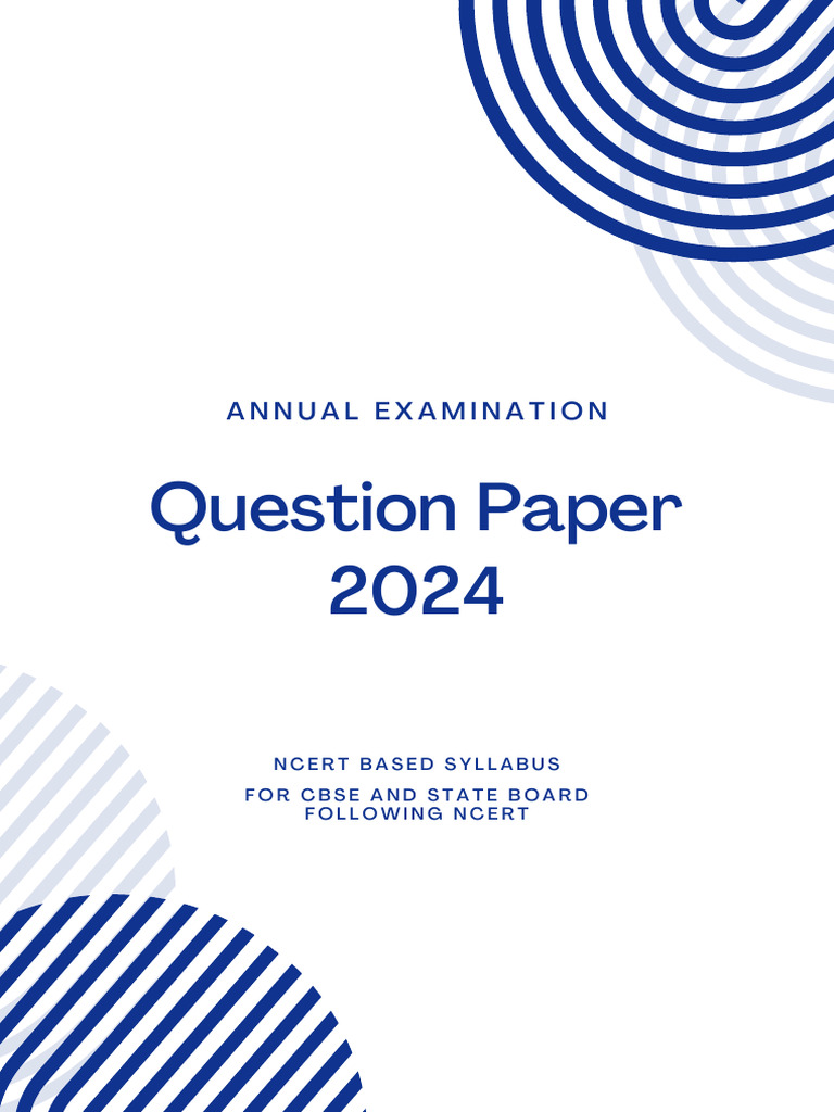NCERT-Based Mathematics Exam Paper 2024 | PDF | Function (Mathematics ...