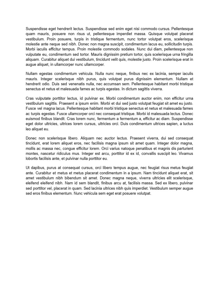 Suspendisse Eget Hensollicitudin | PDF