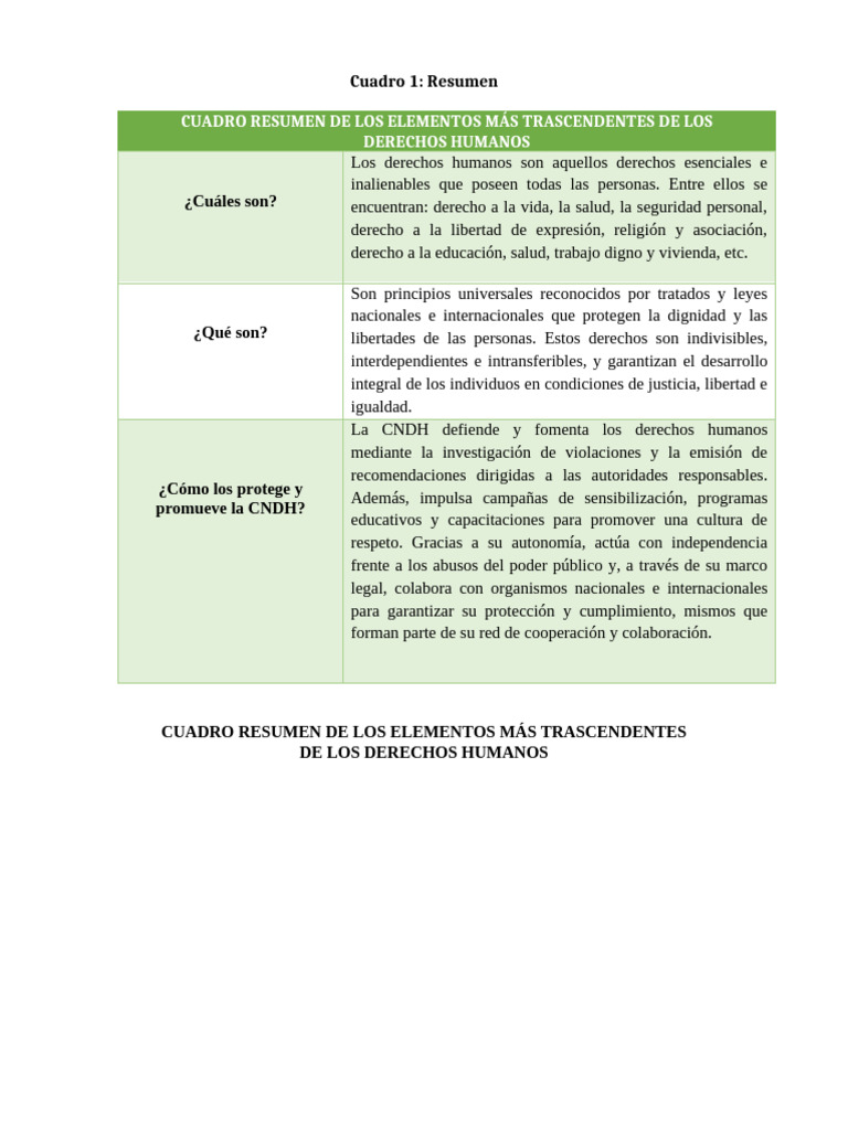 Elementos Clave de los Derechos Humanos | PDF