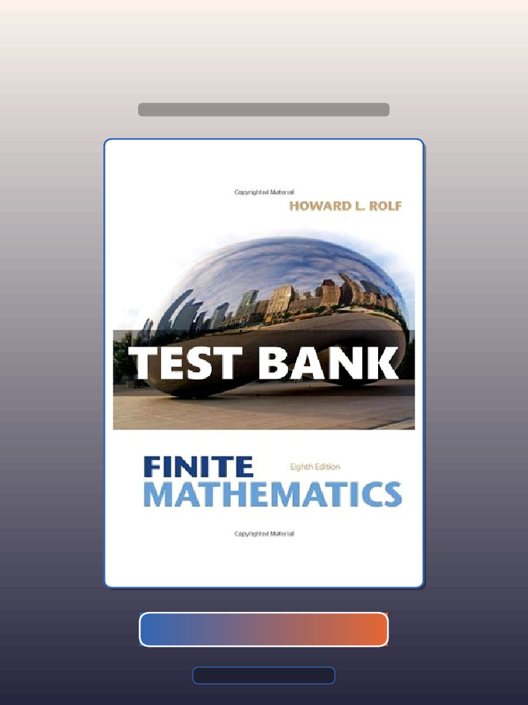 Ultimate Bundle Finite Mathematics 8th Edition Rolf eBook and TestBank ...