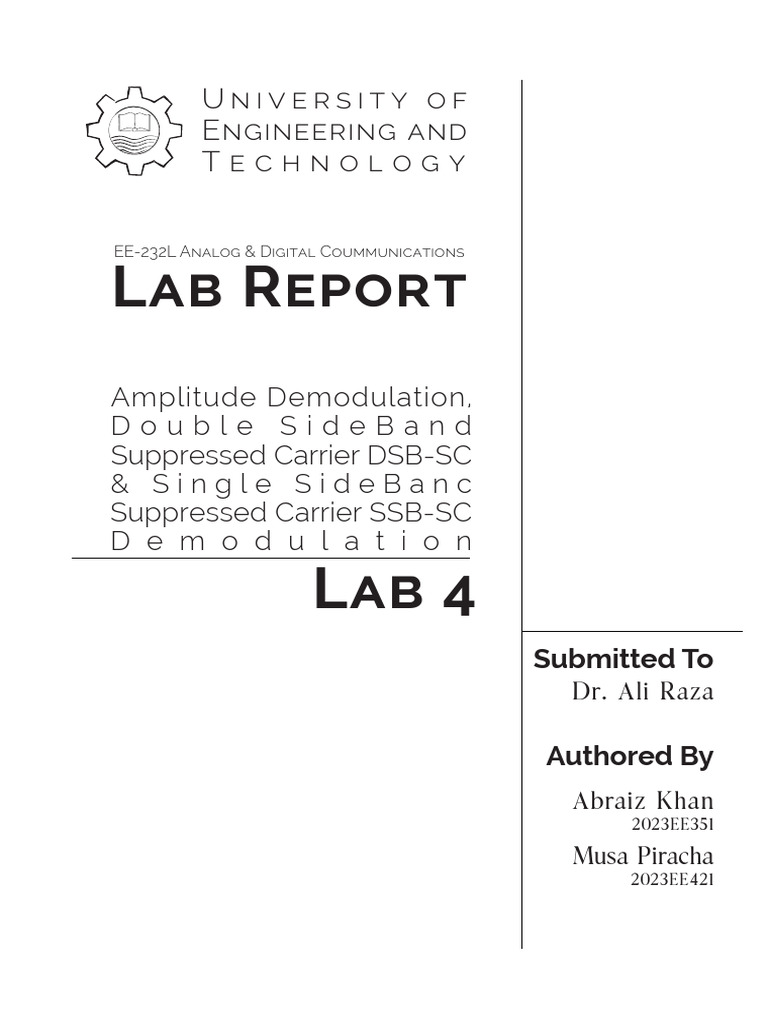 Amplitude Demodulation Lab Report | PDF