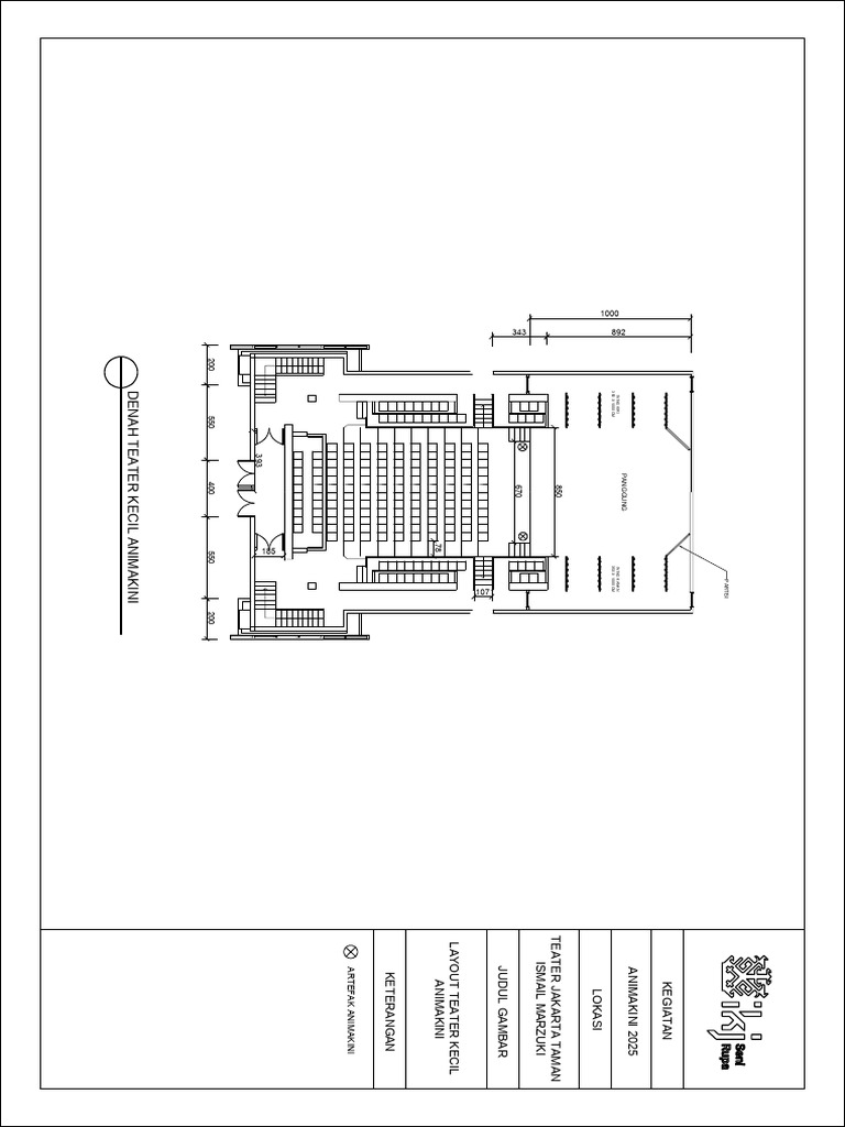 Denah Teater Kecil Animakini 2025 | PDF