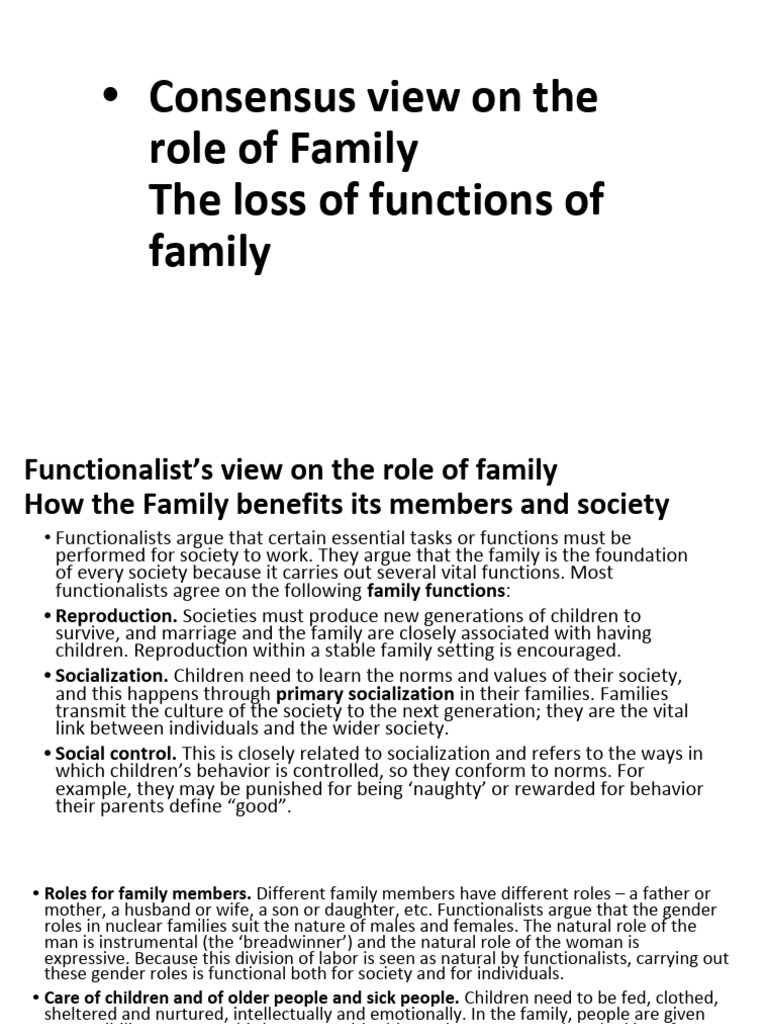 Family Functions in Modern Society | PDF | Family | Society