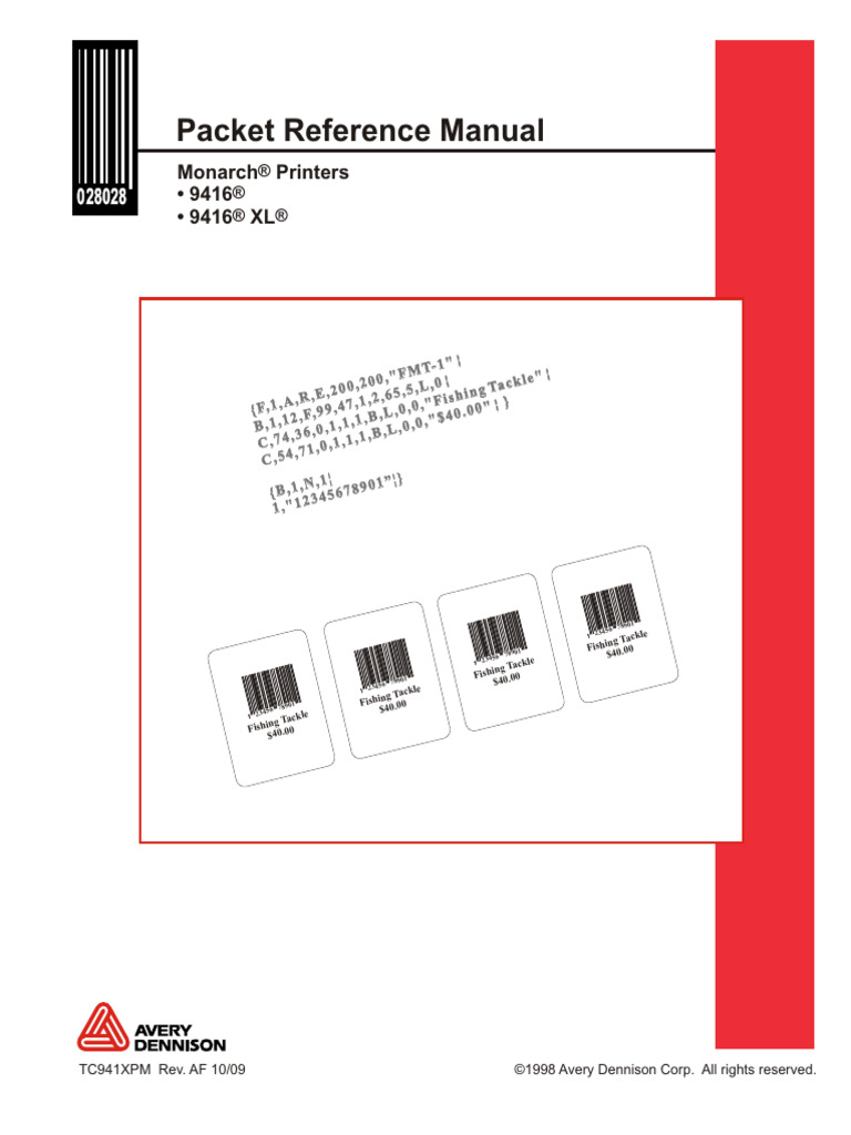 Avery Dennison Printer Manual | PDF | Typefaces | Computing