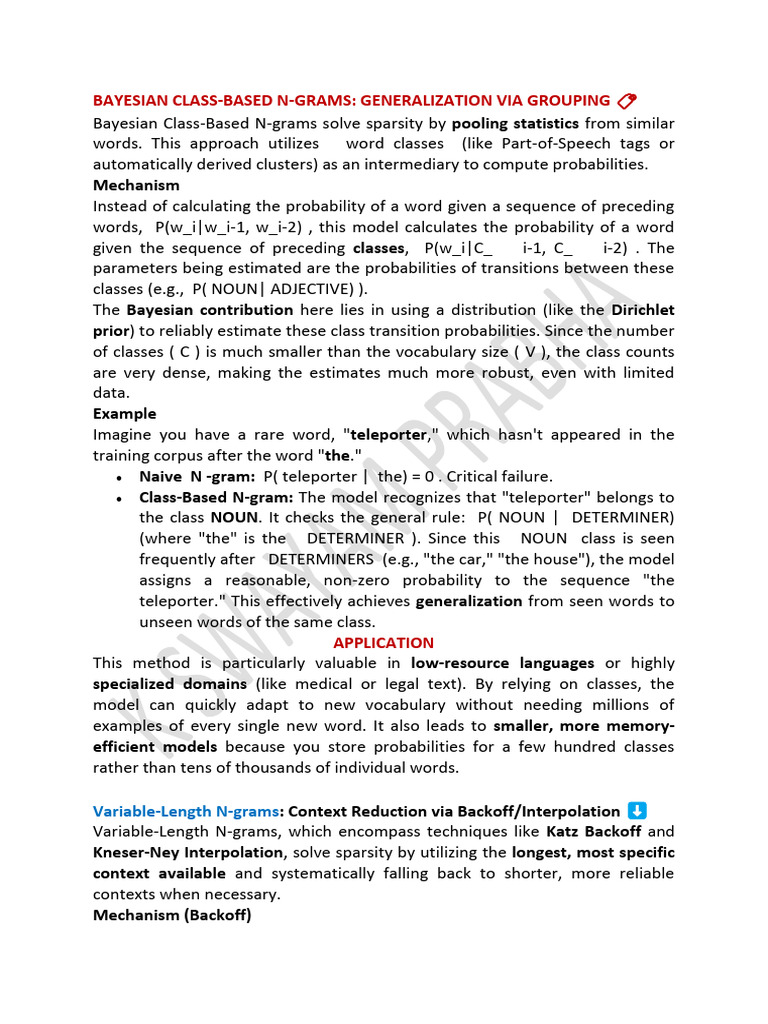 NLP Unit V Bayesian Class Based and Variable Length | PDF | Applied ...