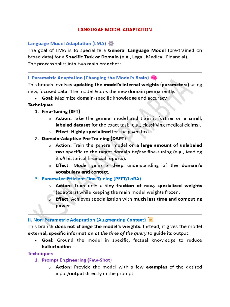 Language Model Adaptation Techniques | PDF | Applied Mathematics ...