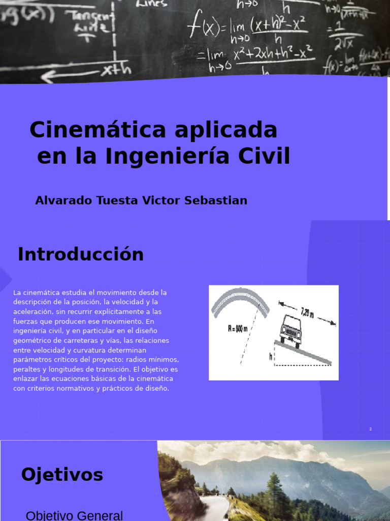 Cinemática Aplicada Al Diseño Civil | PDF | Cinemática | Aceleración