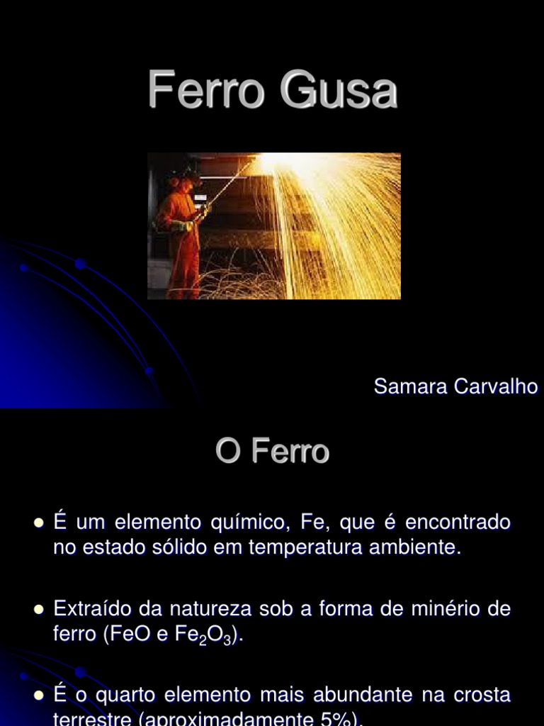 Processo de Produção Do Ferro Gusa | PDF | Alto-forno | Ferro