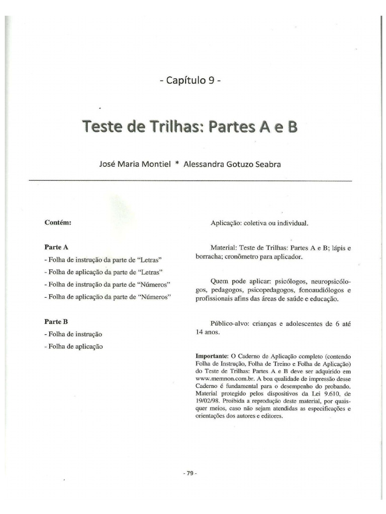 Teste Das Trilhas | PDF