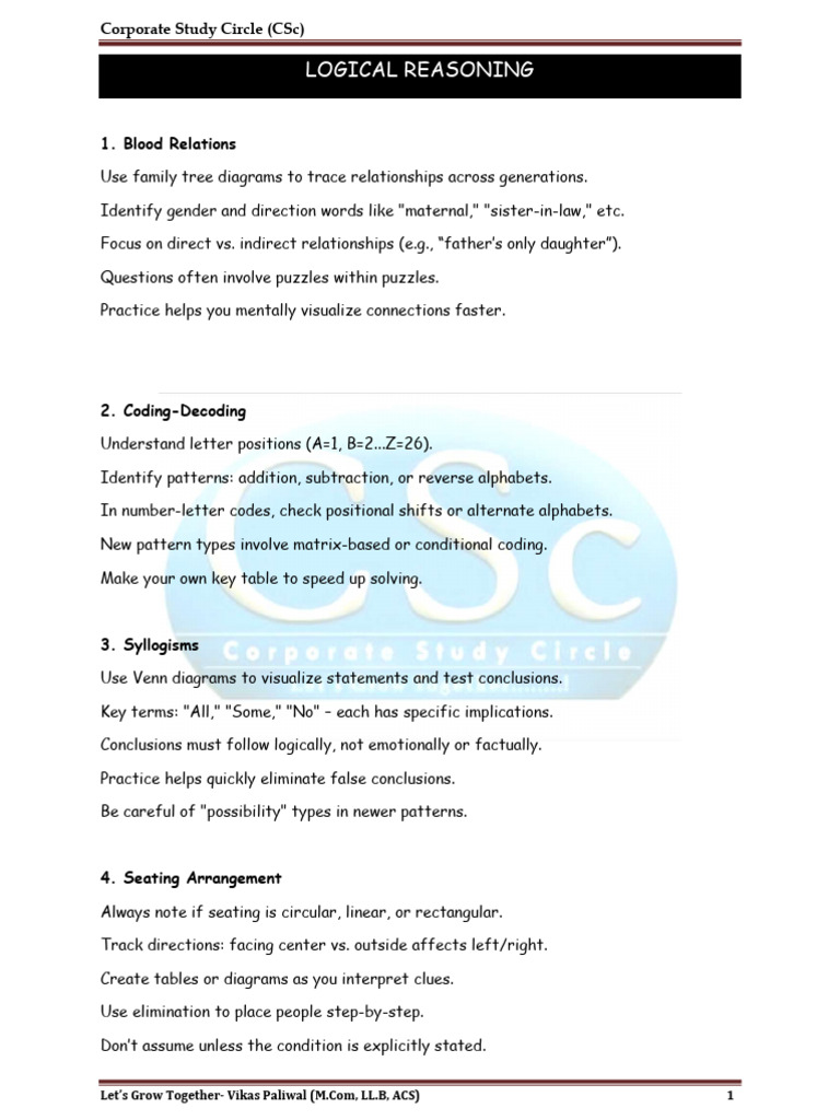 Mastering Logical Reasoning Techniques | PDF | Numbers | Deductive ...