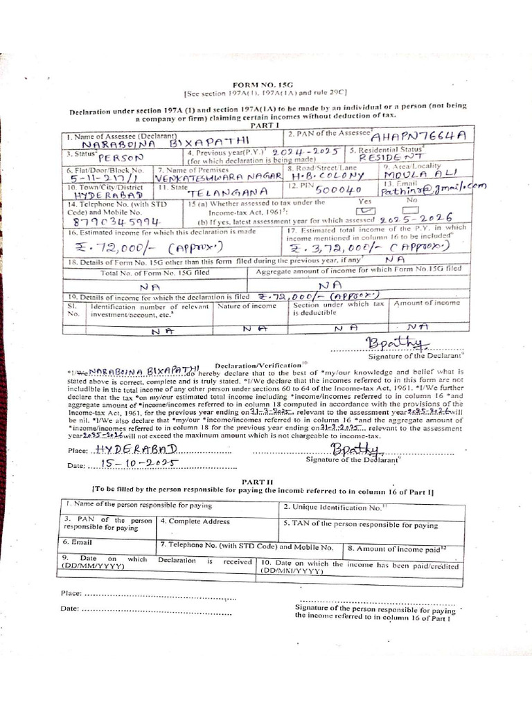 Form 15 | PDF