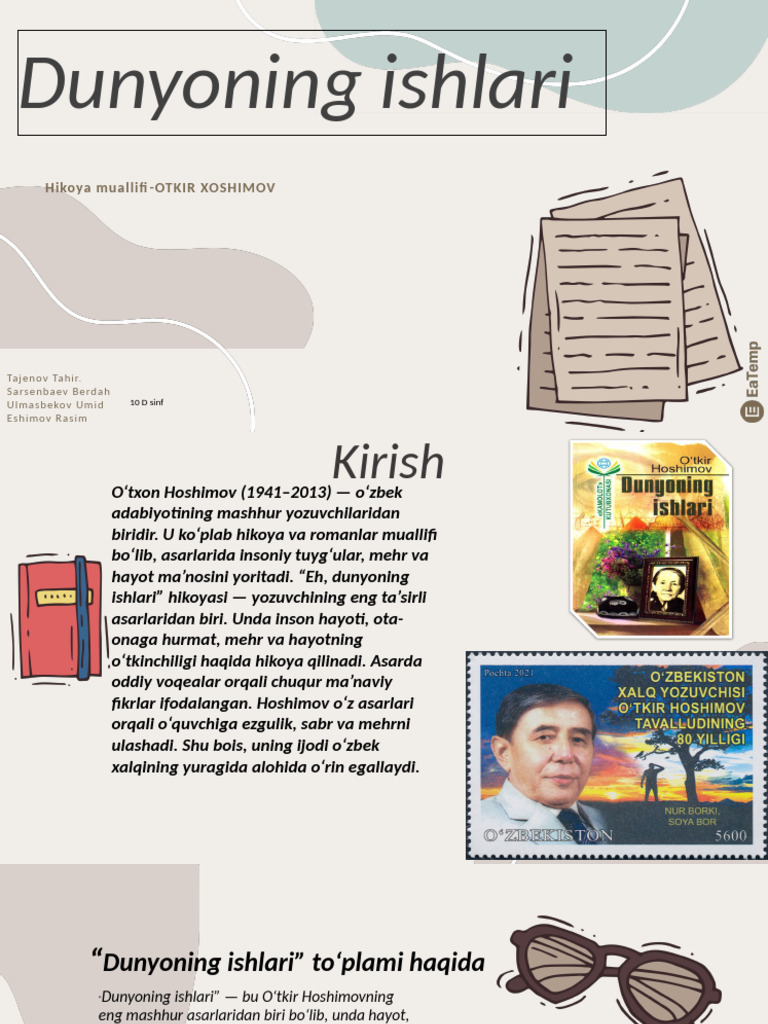 English Literature Presentation Template by EaTemp | PDF