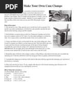 Tip #115 Make Your Own Cam Clamps: Plan of Procedure